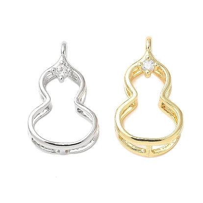 Латунные микро проложить кубического циркония подвески, без кадмия и без свинца, прелести из полой тыквы