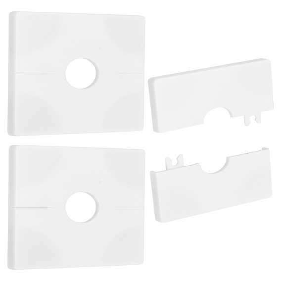 3Pcs ABS Plastic Air Conditioner Wall Hole Cover, Square