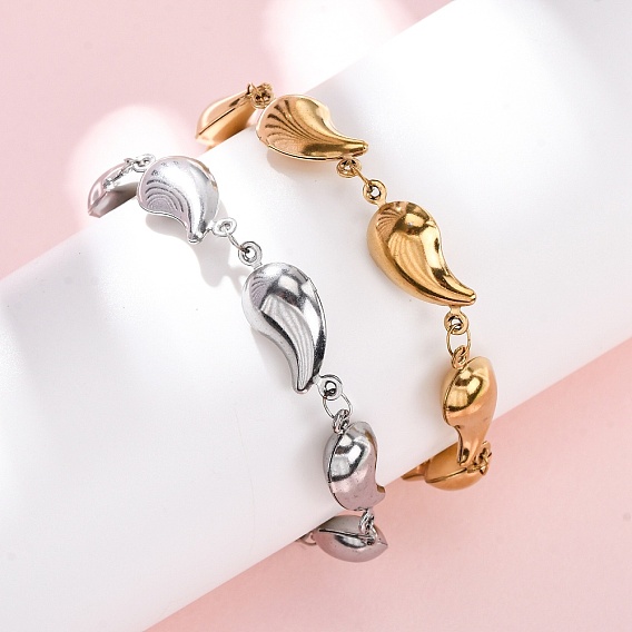 304 Браслеты из нержавеющей стали в форме капли для женщин