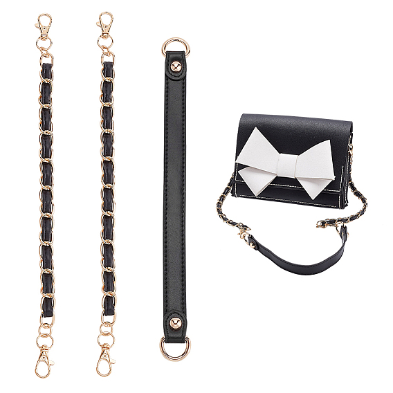 3 шт 2 стиль pu кожа плечевой ремень сумка цепочка ремни, со сплавочной фурнитурой, для замены ремней для мешков