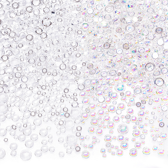 Имитация росы прозрачные пластиковые кабошоны, плоский зад, полукруглый