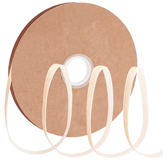 1 Roll Flocking Ribbon, Single Side, for Gift Packing, Party Decoration