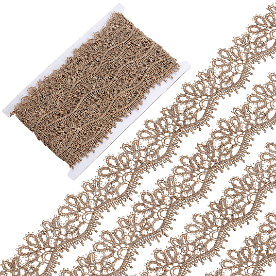 5 Yards Hollow Flower Polyester Lace Trim, Garment Accessory