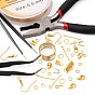 Jewelry Making Tool Sets, Including Carbon Steel Pliers, PU Iron Soft Tape Measure, Brass Rings, Vernier Caliper, Stainless Steel Tweezers, Copper Wire, Elastic Crystal Thread, Nylon Cord