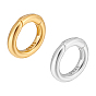 2Pcs 2 Colors 925 Sterling Silver Spring Gate Rings, Ring