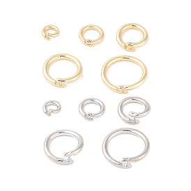 Brass Open Jump Rings, Real 14K Gold Plated, Round Rings