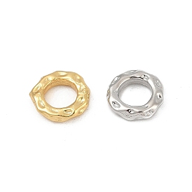 Spacer бисер латунные, паз плоский круглый