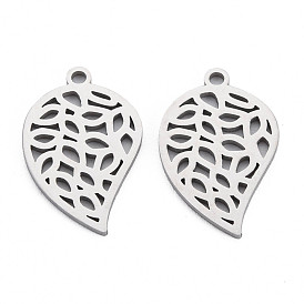Pendentifs en acier inoxydable, Coupe au laser, feuille