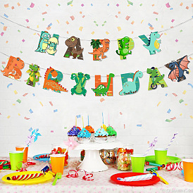 Paper Flags, Birthday Theme Hanging Banner, for Party Home Decorations