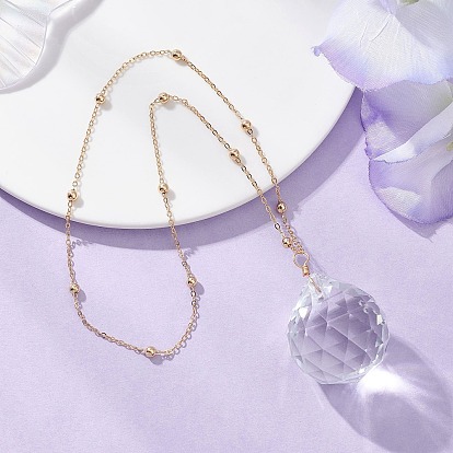 Стеклянные круглые окна висят ловцы солнца, с латунными кабельными цепями для наружного и садового декора