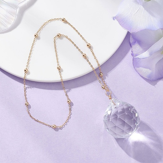 Стеклянные круглые окна висят ловцы солнца, с латунными кабельными цепями для наружного и садового декора