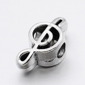 Alloy Musical Notes Large Hole European Beads
