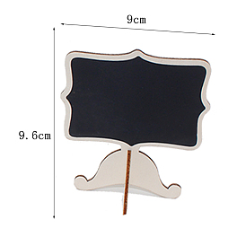 Lace-shaped Wooden Mini Chalkboard Signs, with Support Stand, for Wedding & Birthday Party Decoration