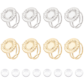 Сделай сам пустой купол 304 набор для изготовления открытого манжетного кольца из нержавеющей стали