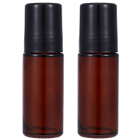 Стеклянные бутылки с роликовыми шариками, бутылка эфирного масла, с пластиковыми крышками, колонка