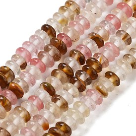 Cherry Quartz Glass Beads Strands, Rondelle