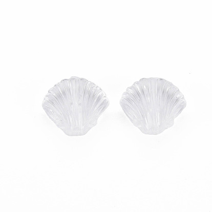 Transparent Acrylic Beads, Shell/Scallop