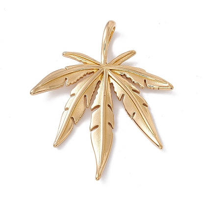 304 из нержавеющей стали большие кулоны, очарование осеннего кленового листа