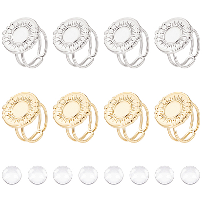 Сделай сам пустой купол 304 набор для изготовления открытого манжетного кольца из нержавеющей стали