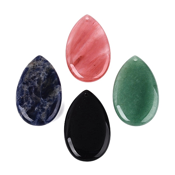 Природные и синтетические Gemstone подвески, слезинки