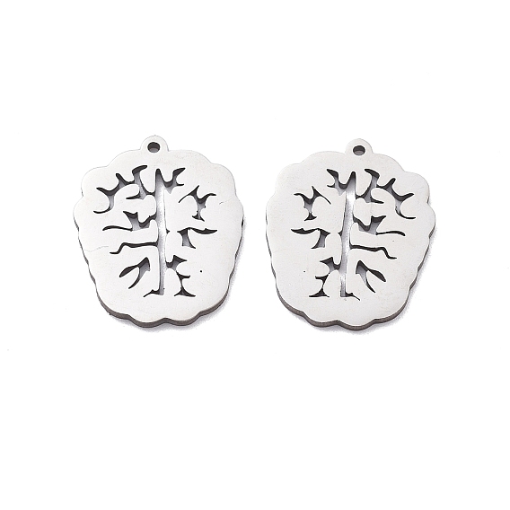 201 подвески из нержавеющей стали, лазерная резка, брелок в форме мозга