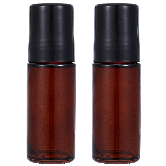 Стеклянные бутылки с роликовыми шариками, бутылка эфирного масла, с пластиковыми крышками, колонка