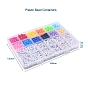 DIY Jewelry Finding Kit, Including Round & Flat Round Plastic & Acrylic Letter Beads, Elastic Stretch Thread and Stainless Steel Scissors