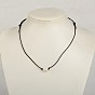 Freshwater Pearl Beaded Necklaces, with Cowhide Leather Cord, 26 inch