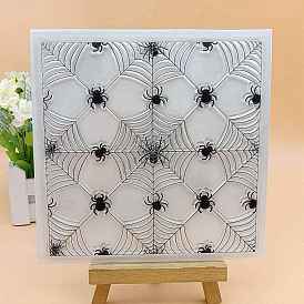 Spider Web & Spider Silicone Stamps, for DIY Scrapbooking, Photo Album Decorative, Cards Making, Stamp Sheets