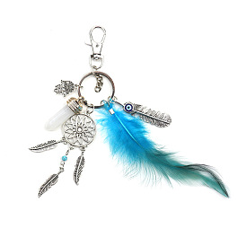 Dream catcher bergamot key chain pendant feather tassel bag key chain jewelry K26