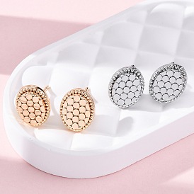 Латунь серьги, овальные