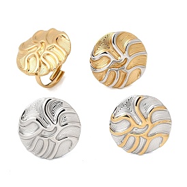 304 кольца для пальцев из нержавеющей стали для женщин, круглые, ионное покрытие (ip)