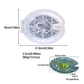 DIY Silicone Jewelry Tray Molds, Resin Casting Molds, for UV Resin, Epoxy Resin Craft Making, Lotus Leaf & Frog