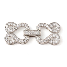 Реечное покрытие латунь микро паве прозрачный кубический цирконий складные застежки, долговечный, без свинца и без кадмия