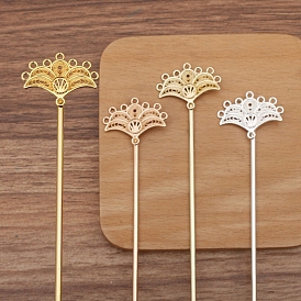 Alloy Hair Stick Findings for Women, Fan