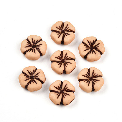 Непрозрачные акриловые бусины, цветок