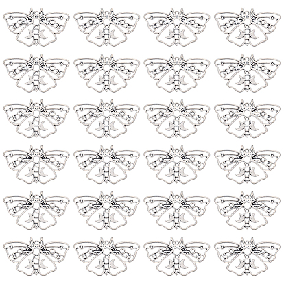 50 шт. Подвески из сплава в тибетском стиле, полый, очарование мотылька