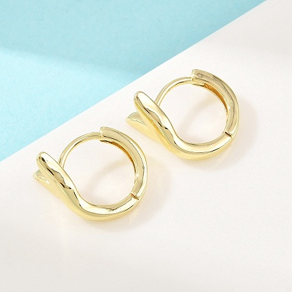 Латунные серьги обруча, лист