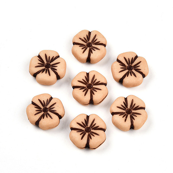 Непрозрачные акриловые бусины, цветок