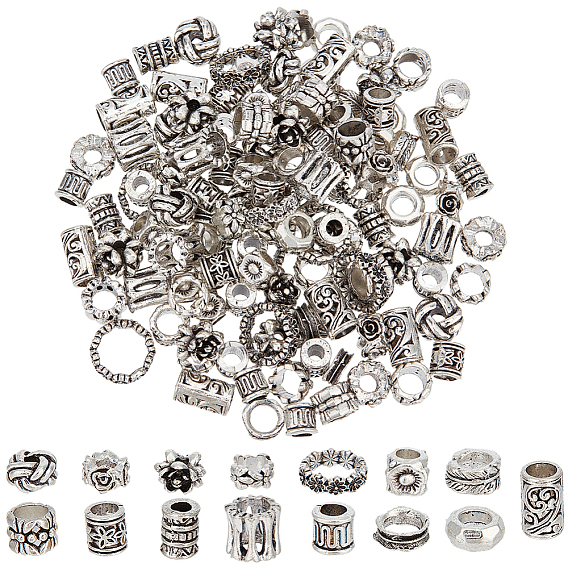 150 шт. 15 стили тибетского стиля бусины из цинкового сплава, узел