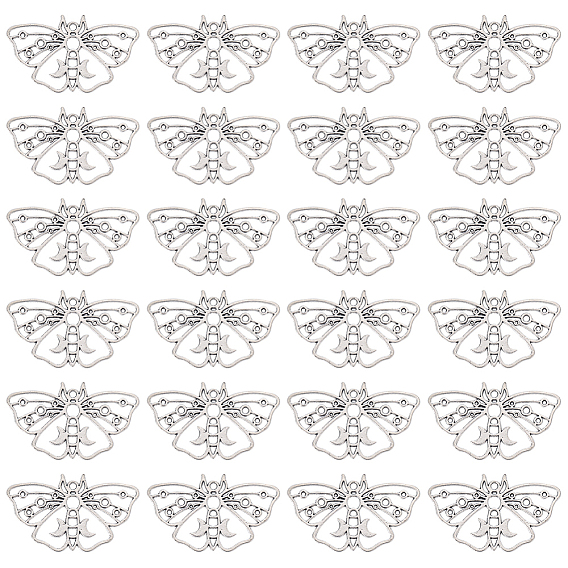 50 шт. Подвески из сплава в тибетском стиле, полый, очарование мотылька