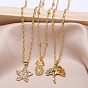 Brass Micro Pave Cubic Zirconia Pendant Necklaces