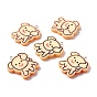 Opaque Resin Pendants, with Platinum Tone Iron Loop, Imitation Biscuits, Dog