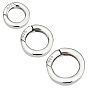 3Pcs 3 Styles 925 Sterling Silver Spring Gate Rings with 925 Stamp
