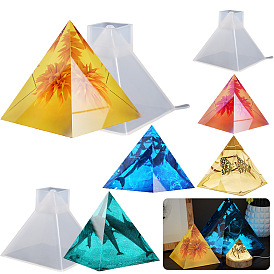 Пирамиды diy силиконовые формы для дисплеев, формы для литья смолы, для уф-смолы, изготовление ювелирных изделий из эпоксидной смолы