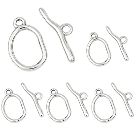 5шт. с ионным покрытием (IP) 304 застежки-рычаги из нержавеющей стали, овальные
