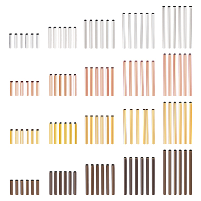 500шт 20 стиль латунные трубчатые бусины