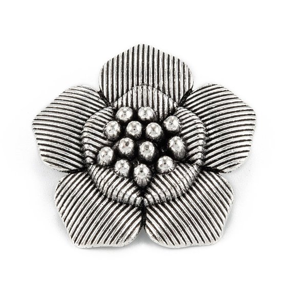 Tibetan Style Alloy Pendants, Flower