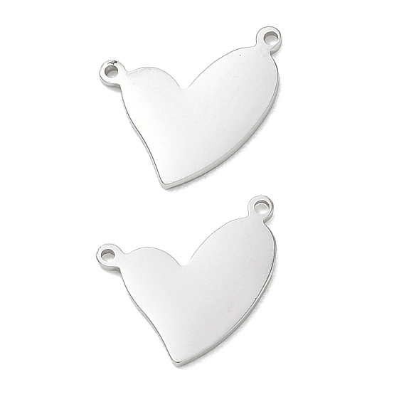 304 Stainless Steel Charms, Heart Charms