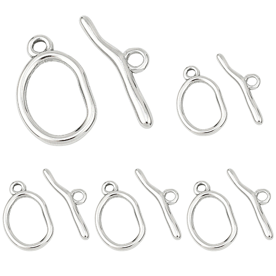 5шт. с ионным покрытием (IP) 304 застежки-рычаги из нержавеющей стали, овальные